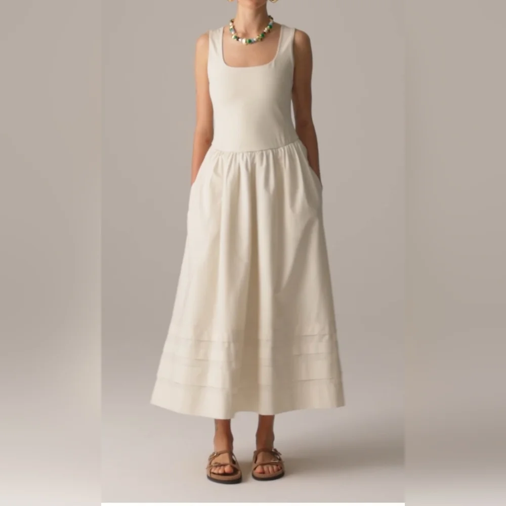 J. Crew Women's Tall drop-waist mixy dress #196 - Picture 2 of 10